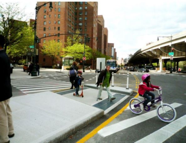 Pedestrian crossing islands
